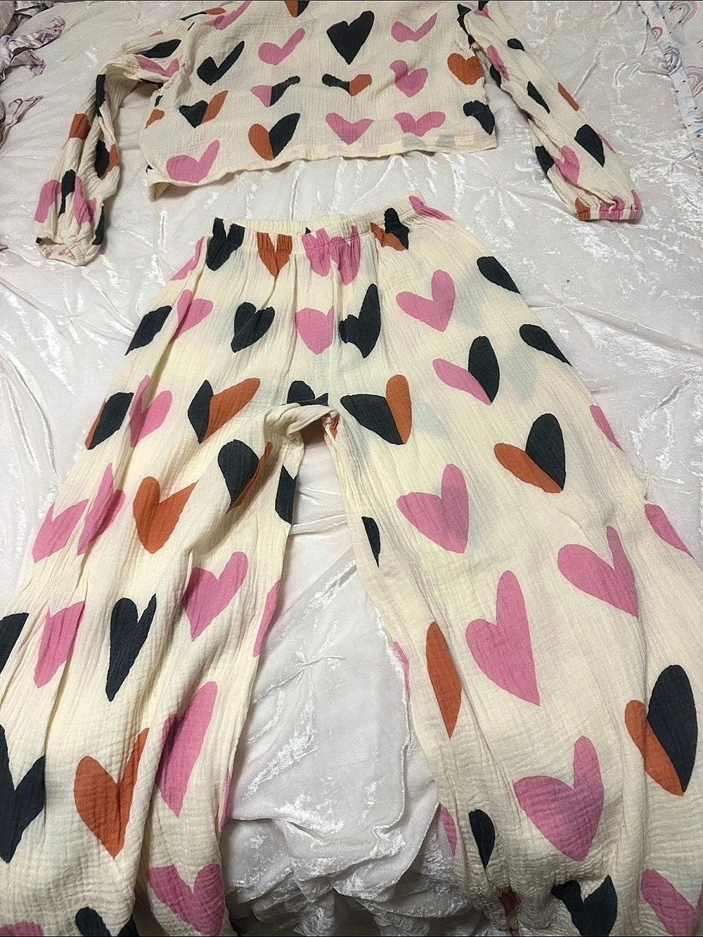 Matalan Kids Heart Print Two-Piece Set